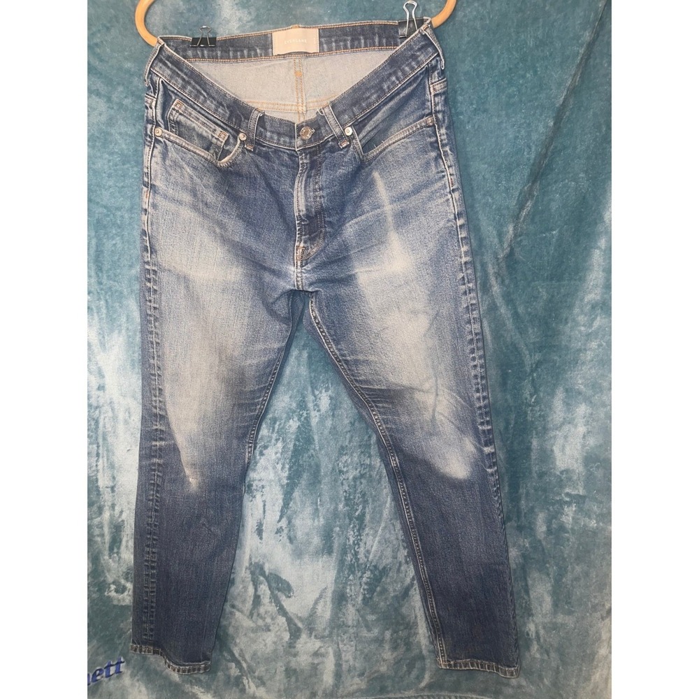 Everlane Mens Slim Fit Denim Jeans Medium Wash Blue 33x30